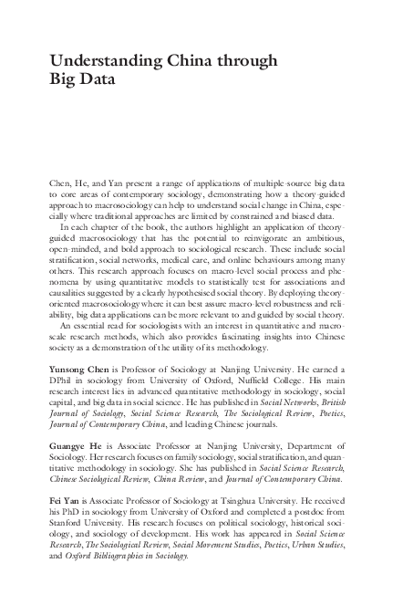 (PDF) Understanding China through Big Data