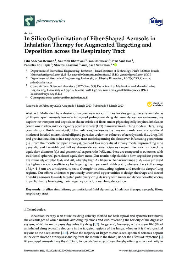 (PDF) In Silico Optimization of Fiber-Shaped Aerosols in Inhalation ...