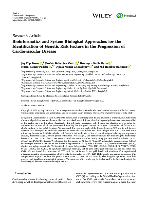 (PDF) Bioinformatics and System Biological Approaches for the ...