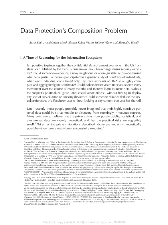 (PDF) Data Protection's Composition Problem