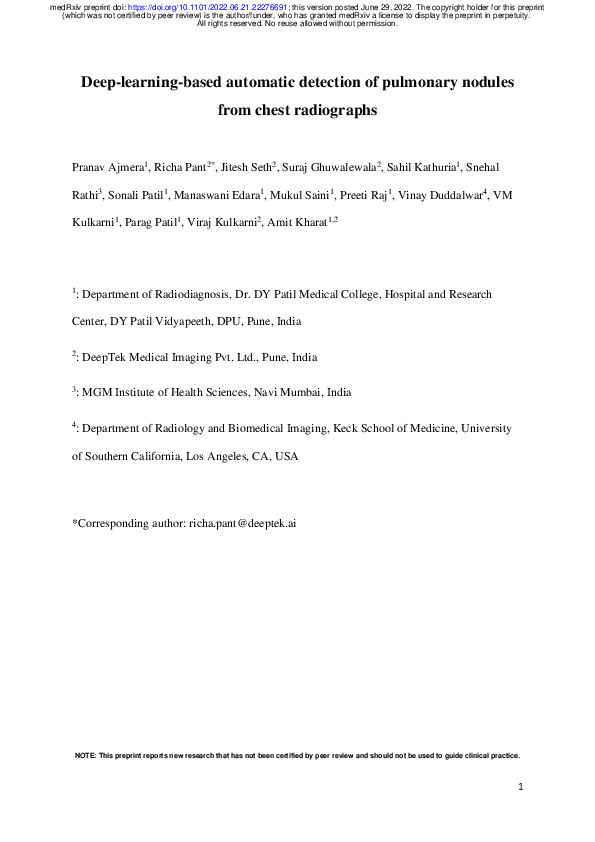 (PDF) Deep-learning-based automatic detection of pulmonary nodules from ...