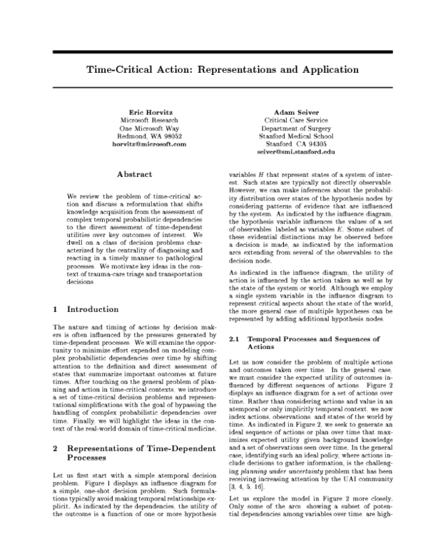 (PDF) Time-critical action: Representations and application