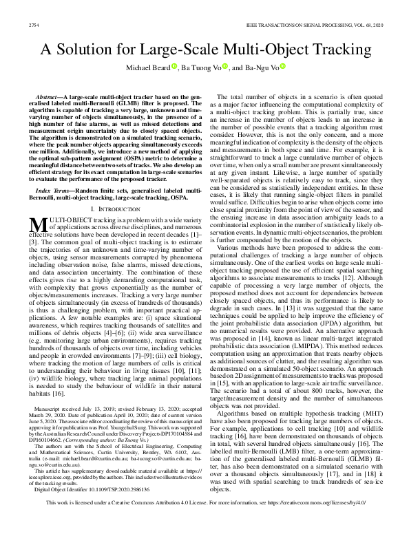 First page of “A Solution for Large-Scale Multi-Object Tracking”