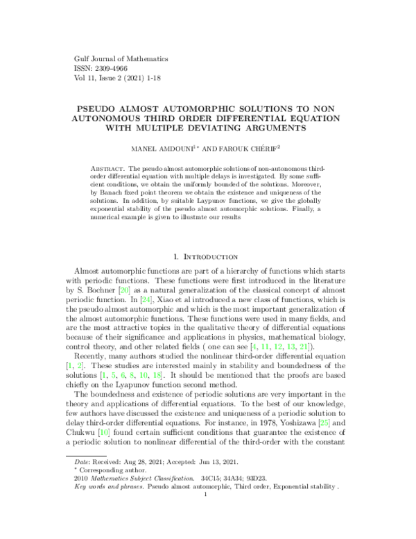 (PDF) Pseudo almost automorphic solutions to non autonomous third order ...