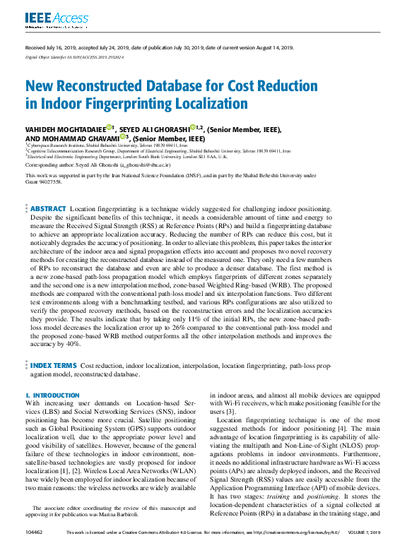 (PDF) New Reconstructed Database for Cost Reduction in Indoor ...