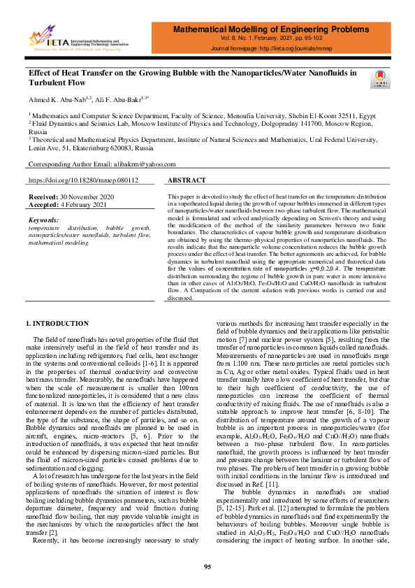 (PDF) Effect of Heat Transfer on the Growing Bubble with the ...