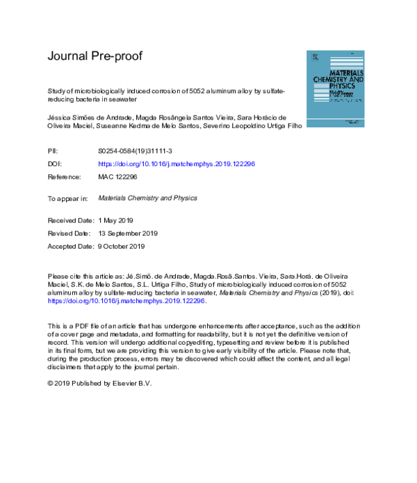 (PDF) A Study of Microbiologically Induced Corrosion by Sulfate ...