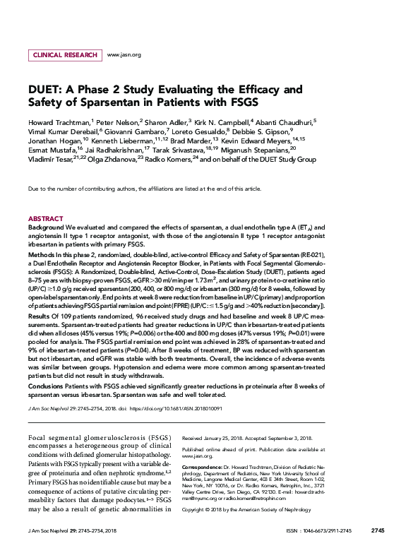 (PDF) DUET: A Phase 2 Study Evaluating the Efficacy and Safety of ...