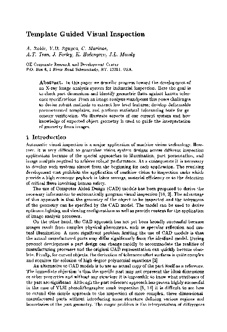 (PDF) Template guided visual inspection
