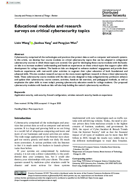 (PDF) Educational modules and research surveys on critical ...