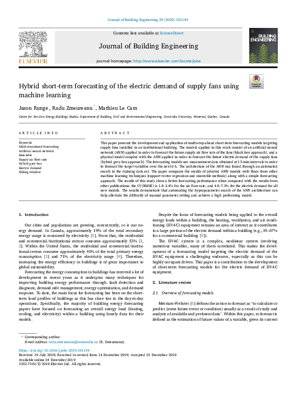 (PDF) Hybrid short-term forecasting of the electric demand of supply ...