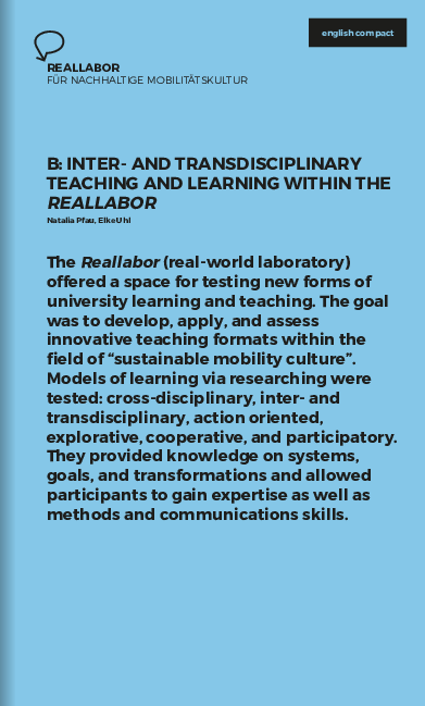 (PDF) Inter- and transdisciplinary teaching and learning within the ...
