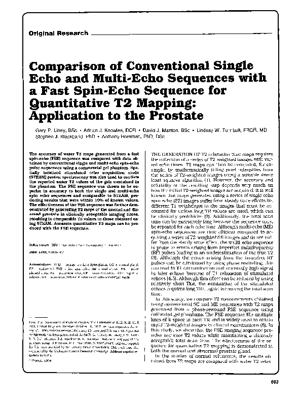 (PDF) Comparison of conventional single echo and multi-echo sequences ...