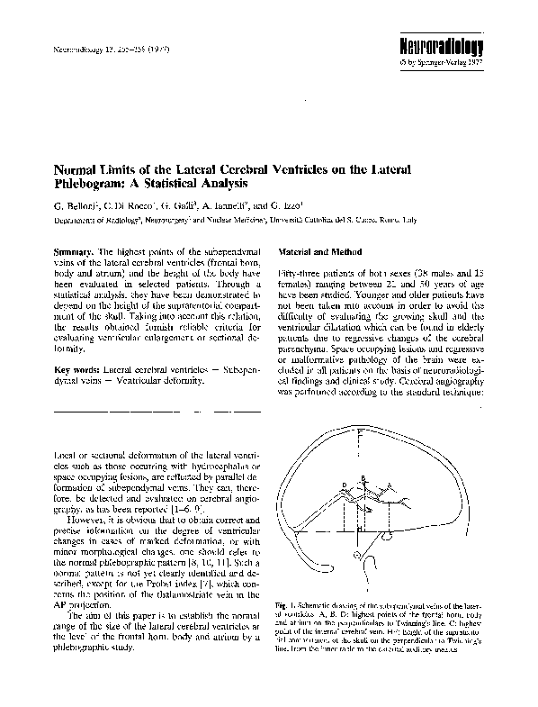 (PDF) Normal limits of the lateral cerebral ventricles on the lateral ...