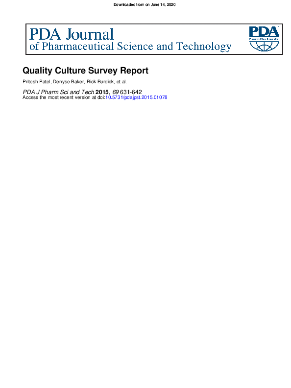 (PDF) Quality Culture Survey Report Pritesh Patel Academia.edu