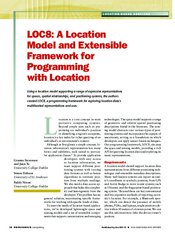 (PDF) LOC8: A Location Model and Extensible Framework for Programming ...