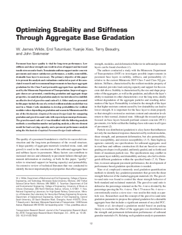 (PDF) Optimizing Stability and Stiffness Through Aggregate Base Gradation
