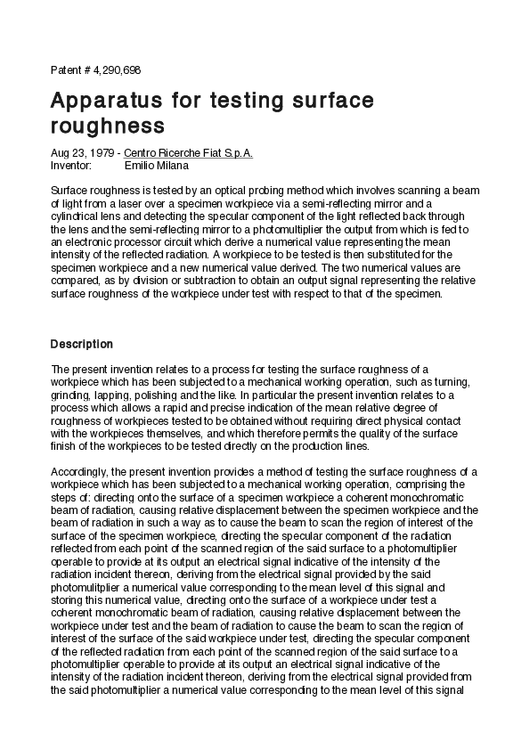 (PDF) APPARATUS FOR TESTING SURFACE ROUGHNESS