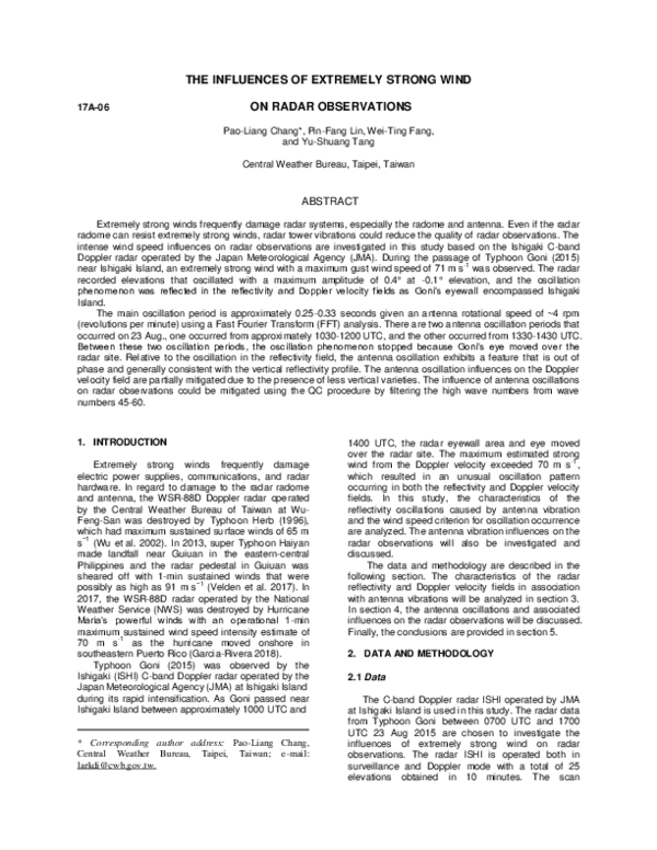 (PDF) The Influences of Extremely Strong Wind