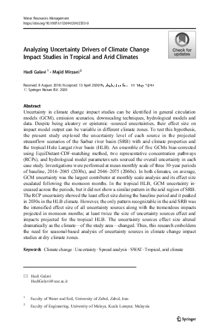(PDF) Analyzing Uncertainty Drivers of Climate Change Impact Studies in ...