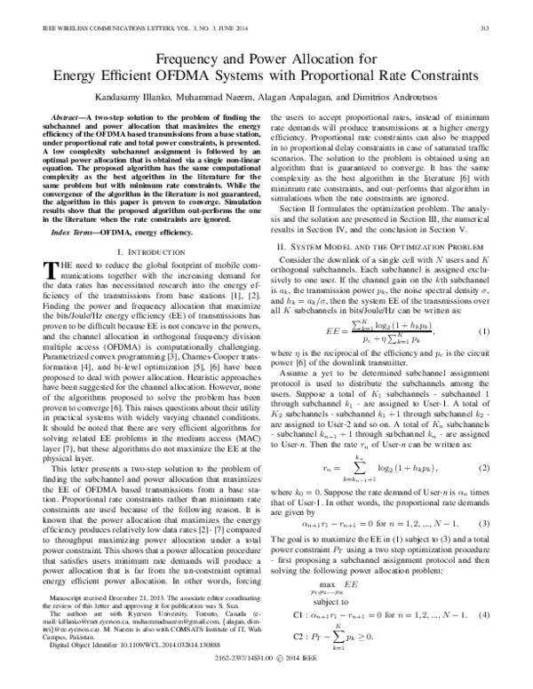 (PDF) Frequency and Power Allocation for Energy Efficient OFDMA Systems ...