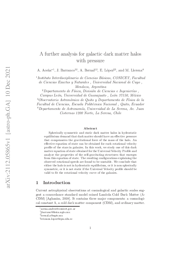 (PDF) A further analysis for galactic dark matter halos with pressure