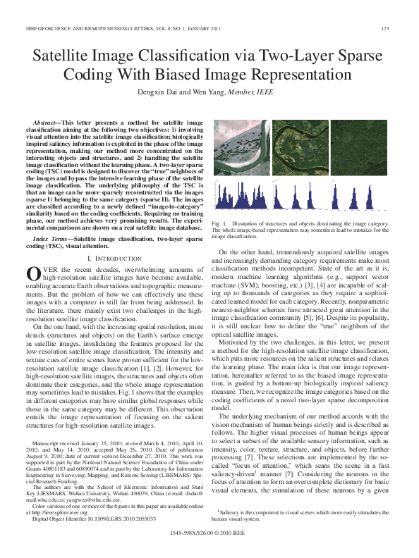 (PDF) Satellite Image Classification via Two-Layer Sparse Coding With ...