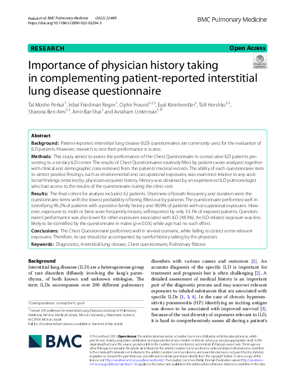 (PDF) Importance of physician history taking in complementing patient ...