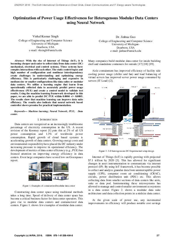 (PDF) Optimization of Power Usage Effectiveness for Heterogenous ...