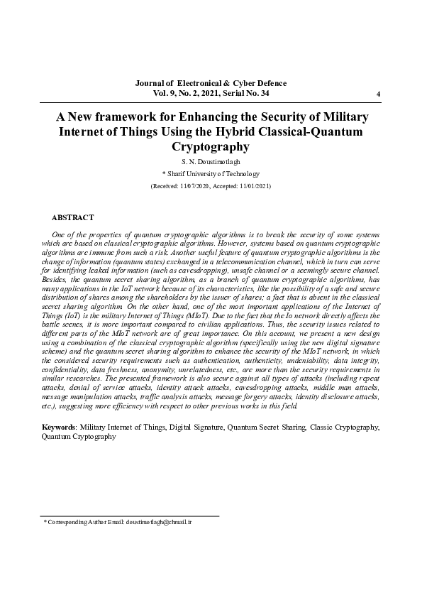 (PDF) A New framework for Enhancing the Security of Military Internet ...
