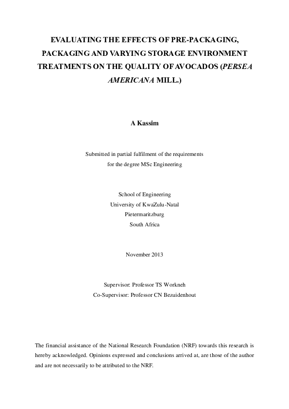 (PDF) Evaluating the effects of pre-packaging, packaging and varying ...