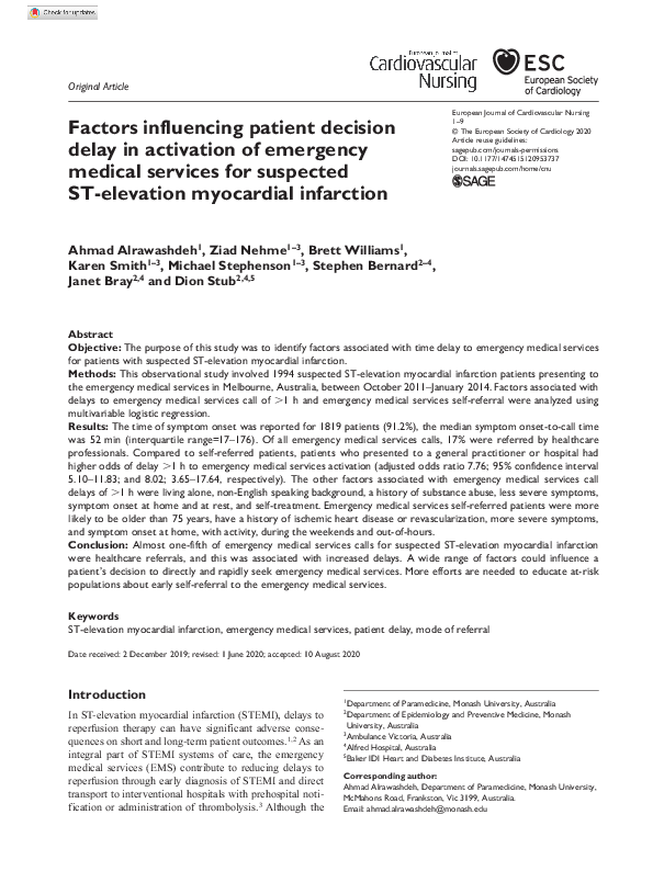 (PDF) Factors influencing patient decision delay in activation of ...