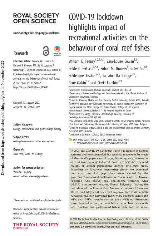 (PDF) COVID-19 lockdown highlights impact of recreational activities on ...