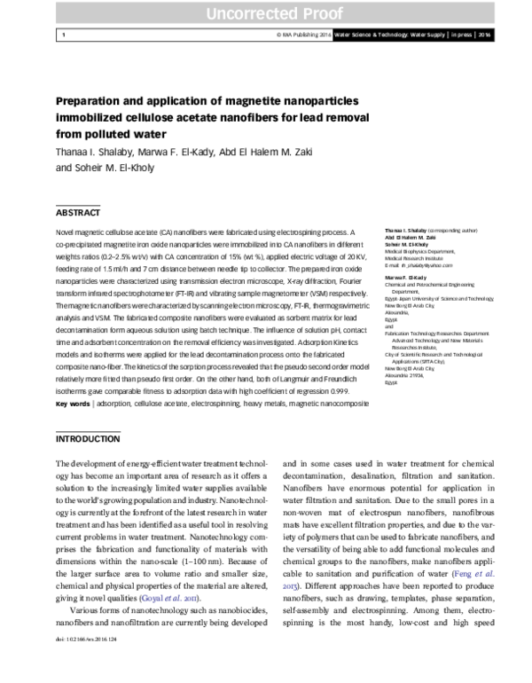 (PDF) Preparation and application of magnetite nanoparticles ...