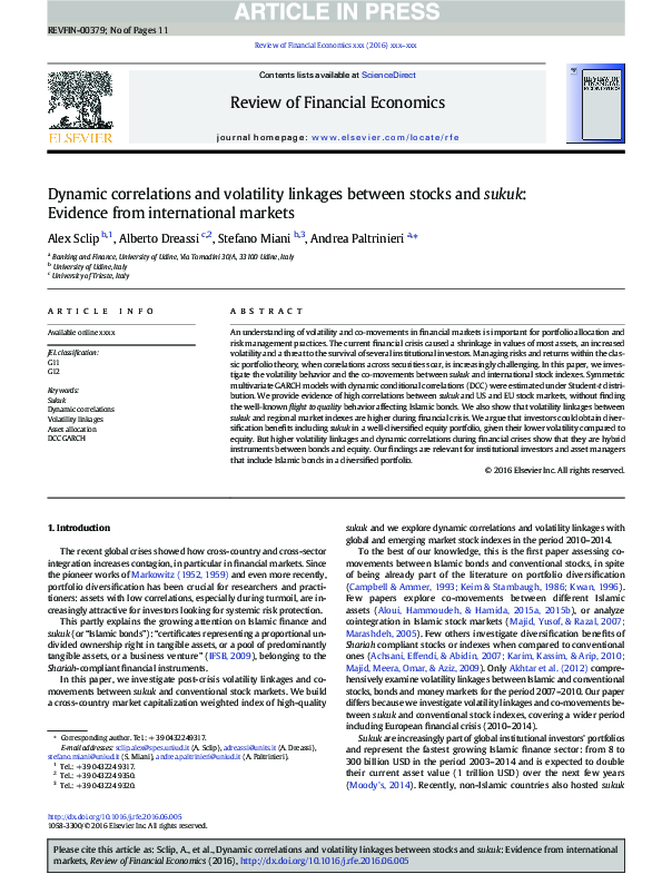 (PDF) Dynamic correlations and volatility linkages between stocks and ...