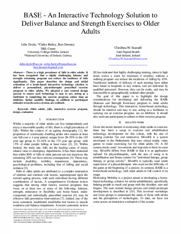 (PDF) BASE - An interactive technology solution to deliver balance and ...