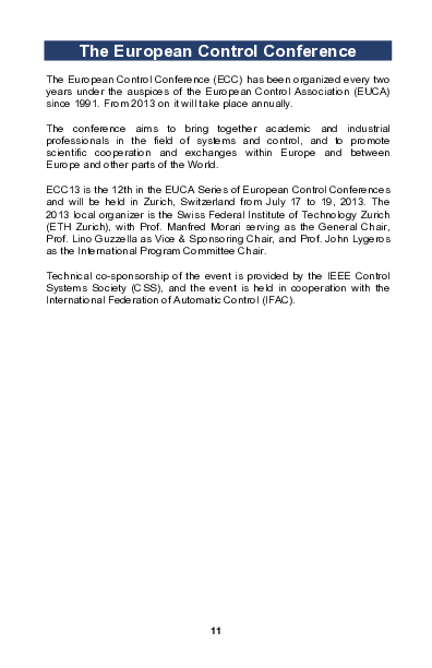 (PDF) The European Control Conference