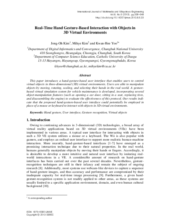 (PDF) Real-Time Hand Gesture-Based Interaction with Objects in 3D ...