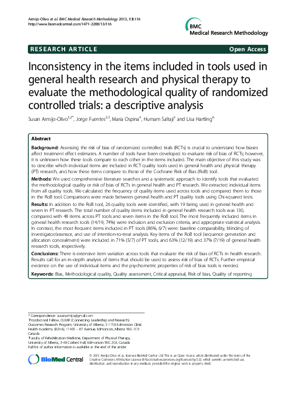 (PDF) Inconsistency in the items included in tools used in general ...