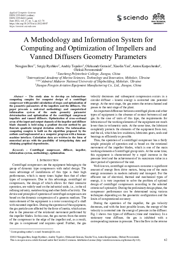 (PDF) A Methodology and Information System for Computing and ...