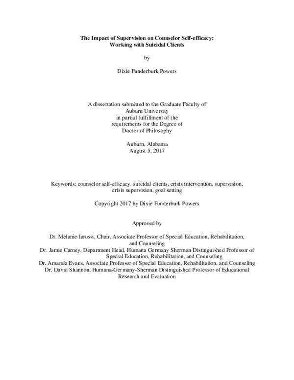 (PDF) The Impact of Supervision on Counselor Self-Efficacy