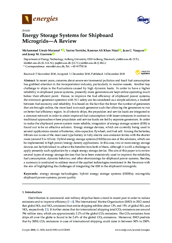 (PDF) Energy Storage Systems for Shipboard Microgrids—A Review Dr