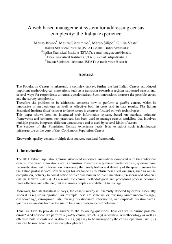 (PDF) A web based management system for addressing census complexity ...