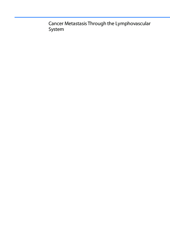 (PDF) Cancer Metastasis Through the Lymphovascular System