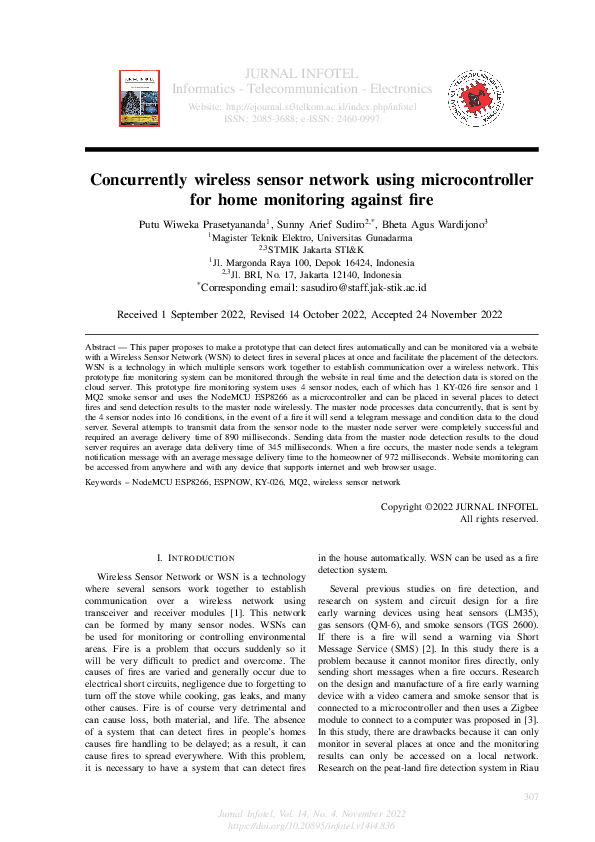 (PDF) Concurrently wireless sensor network using microcontroller for ...