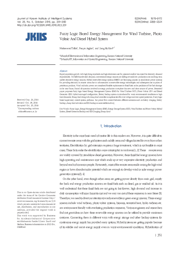(PDF) Fuzzy Logic Based Energy Management For Wind Turbine, Photo ...