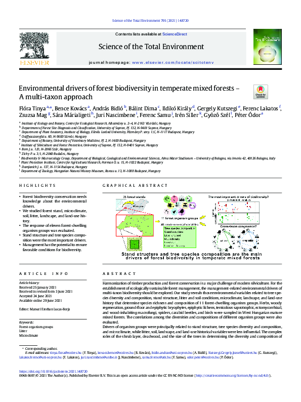 (PDF) Environmental drivers of forest biodiversity in temperate mixed ...