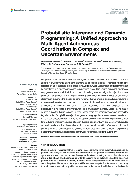 (PDF) Probabilistic Inference and Dynamic Programming: A Unified ...
