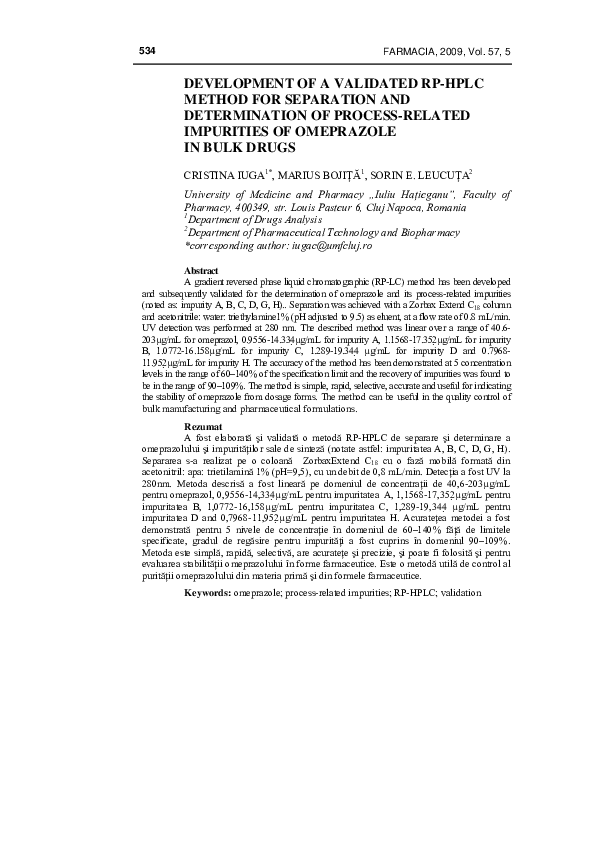 (PDF) Development of a validated RP-HPLC method for separation and ...