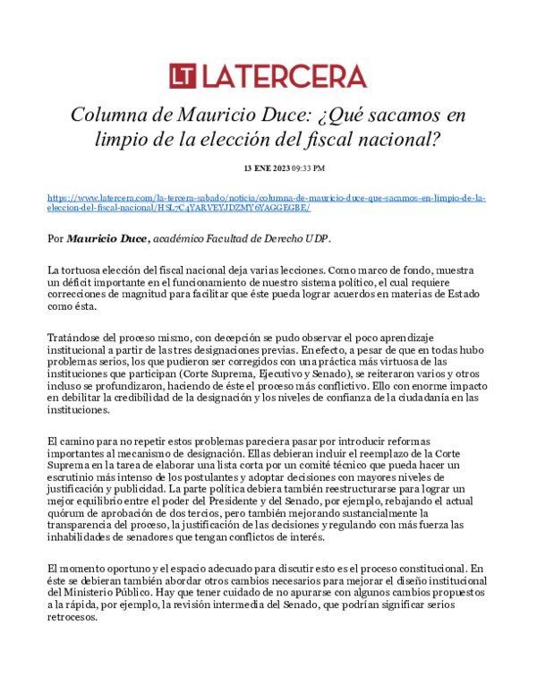 (PDF) ¿Qué sacamos en limpio de la elección del fiscal nacional?
